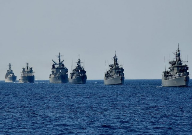 ships in formation