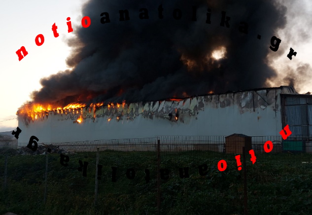 Φωτογραφίες από τη μεγάλη πυρκαγιά σε εργοστάσιο ζωοτροφών στο Κορωπί