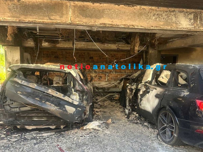 Παλλήνη: Αποκλειστικές εικόνες της καταστροφής μετά τη φωτιά στην πιλοτή της Αθ. Διάκου